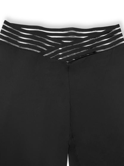 Plus Size V-Waistband Bootcut Pants - UrbanEthereal