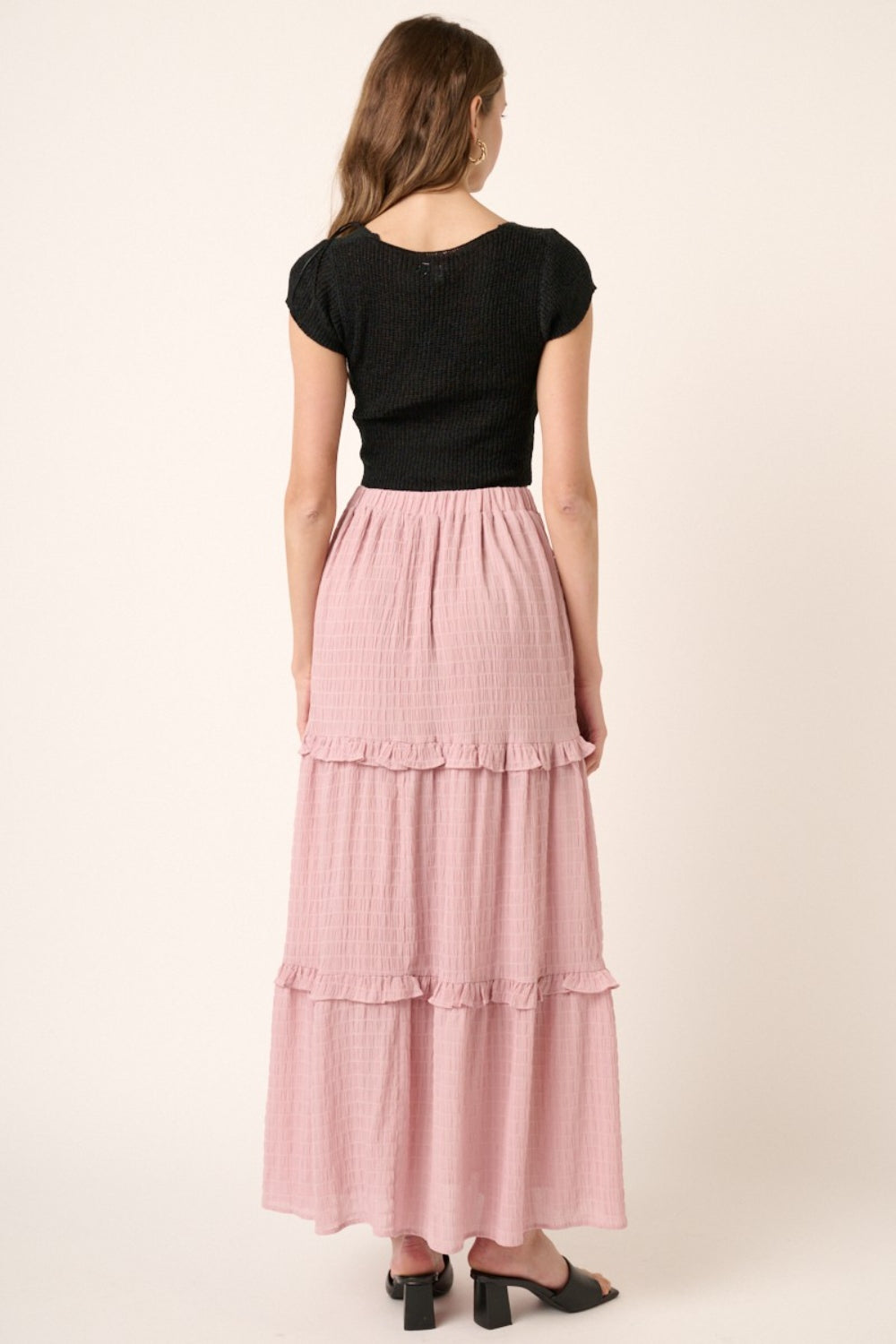 Mittoshop Drawstring High Waist Frill Skirt