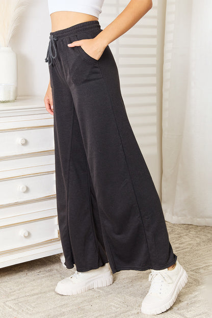 Basic Bae Wide Leg Pocketed Pants - UrbanEthereal