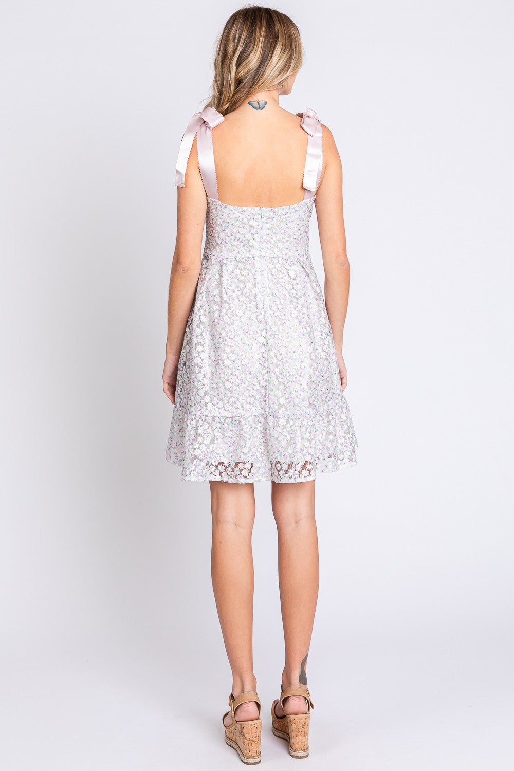 GeeGee Mesh Floral Embroidered Sleeveless Dress - UrbanEthereal