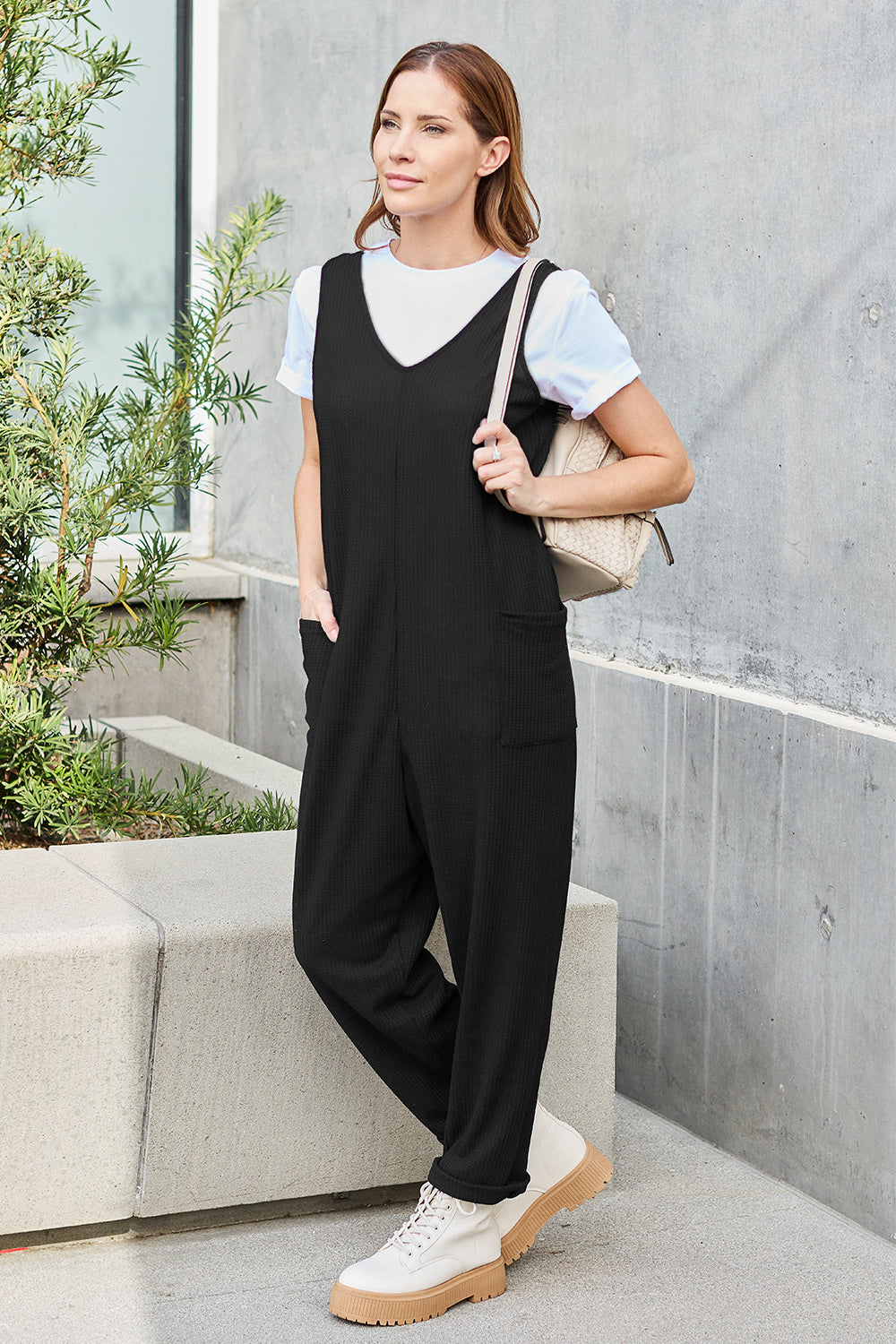 Double Take Full Size Sleeveless Straight Jumpsuit - UrbanEthereal