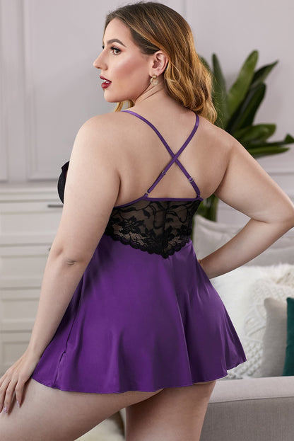 Lace See-Through Plus Size Chemise - UrbanEthereal