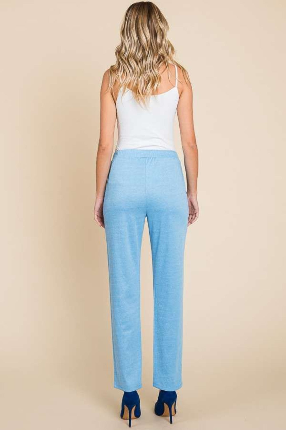 Culture Code Full Size Pin Tuck Detail Slim Pants - UrbanEthereal