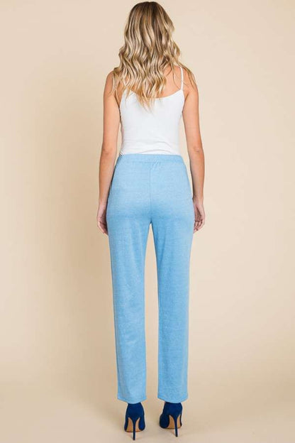 Culture Code Full Size Pin Tuck Detail Slim Pants - UrbanEthereal