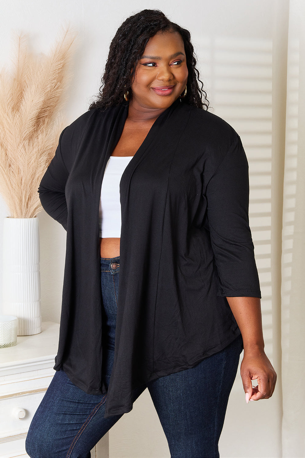 Culture Code Full Size Open Front Cardigan - UrbanEthereal