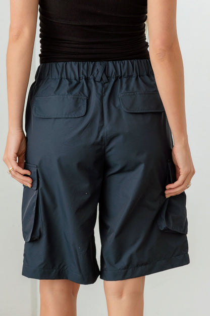 Le Lis Navy Cargo Bermuda Shorts - UrbanEthereal