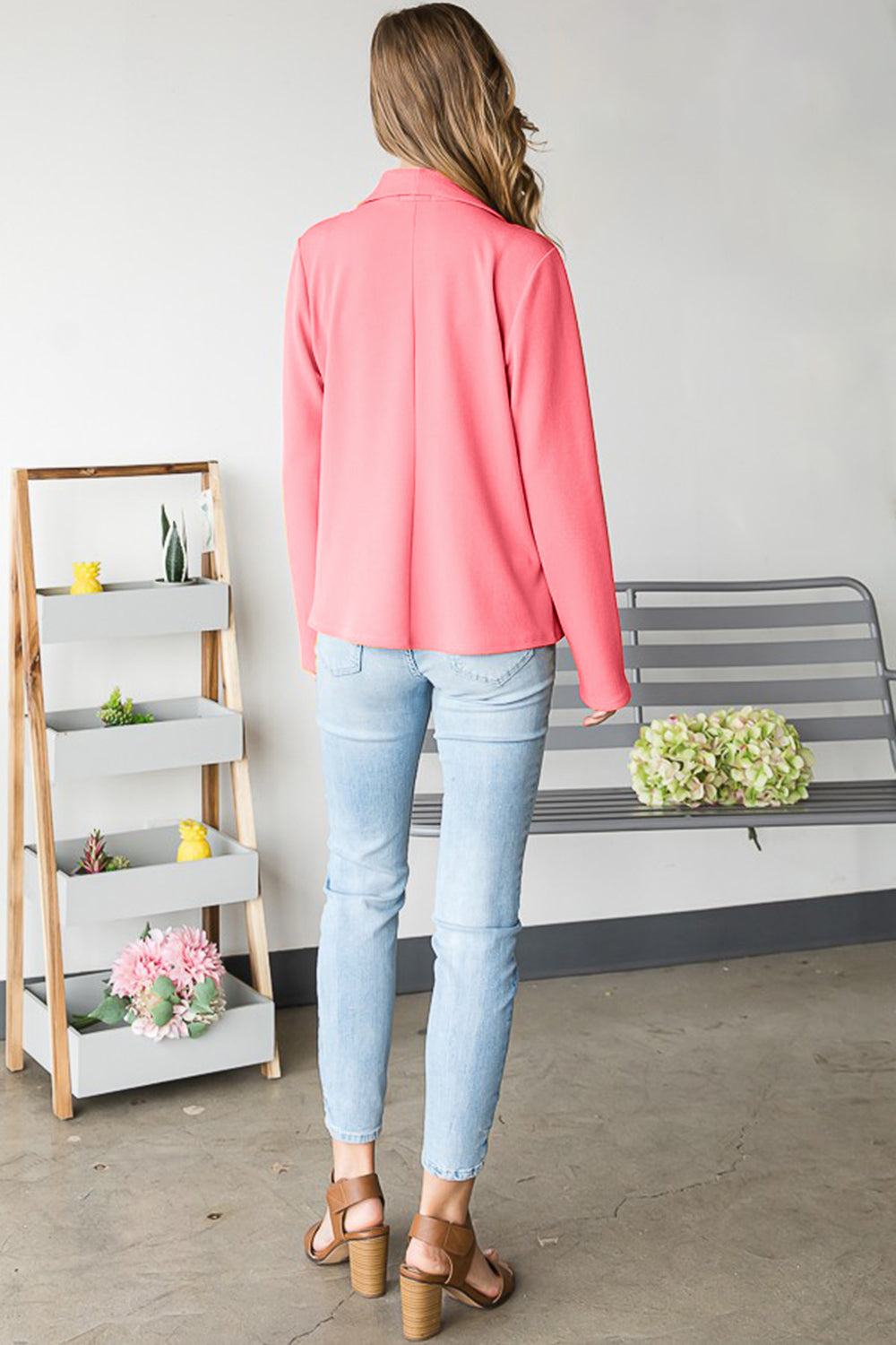 Heimish Open Front Long Sleeve Blazer - UrbanEthereal