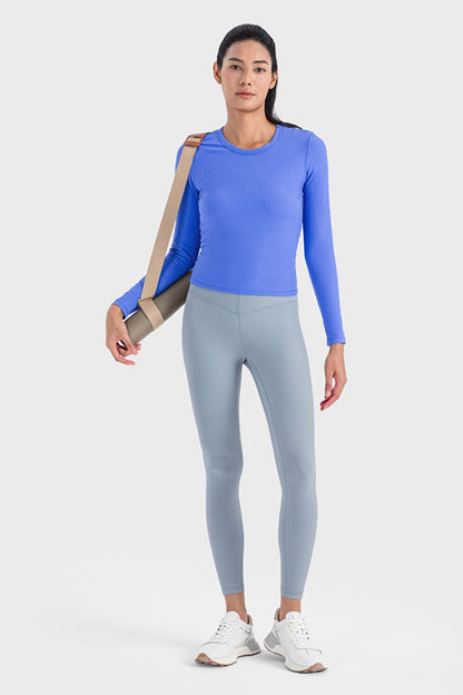 Millennia Round Neck Long Sleeve Sports Top