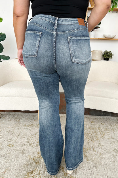 Judy Blue Full Size High Waist Tummy Control Flare Jeans - UrbanEthereal