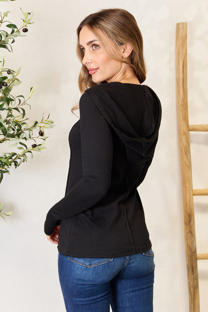 Culture Code Full Size Exposed Seam Long Sleeve Hoodie - UrbanEthereal