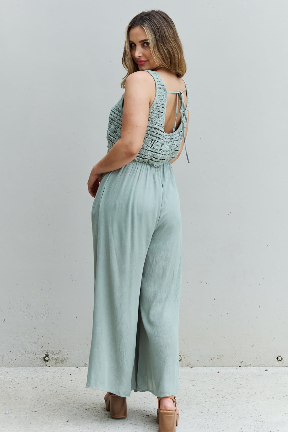 HEYSON Watch Me Full Size Crochet Detail Jumpsuit - UrbanEthereal