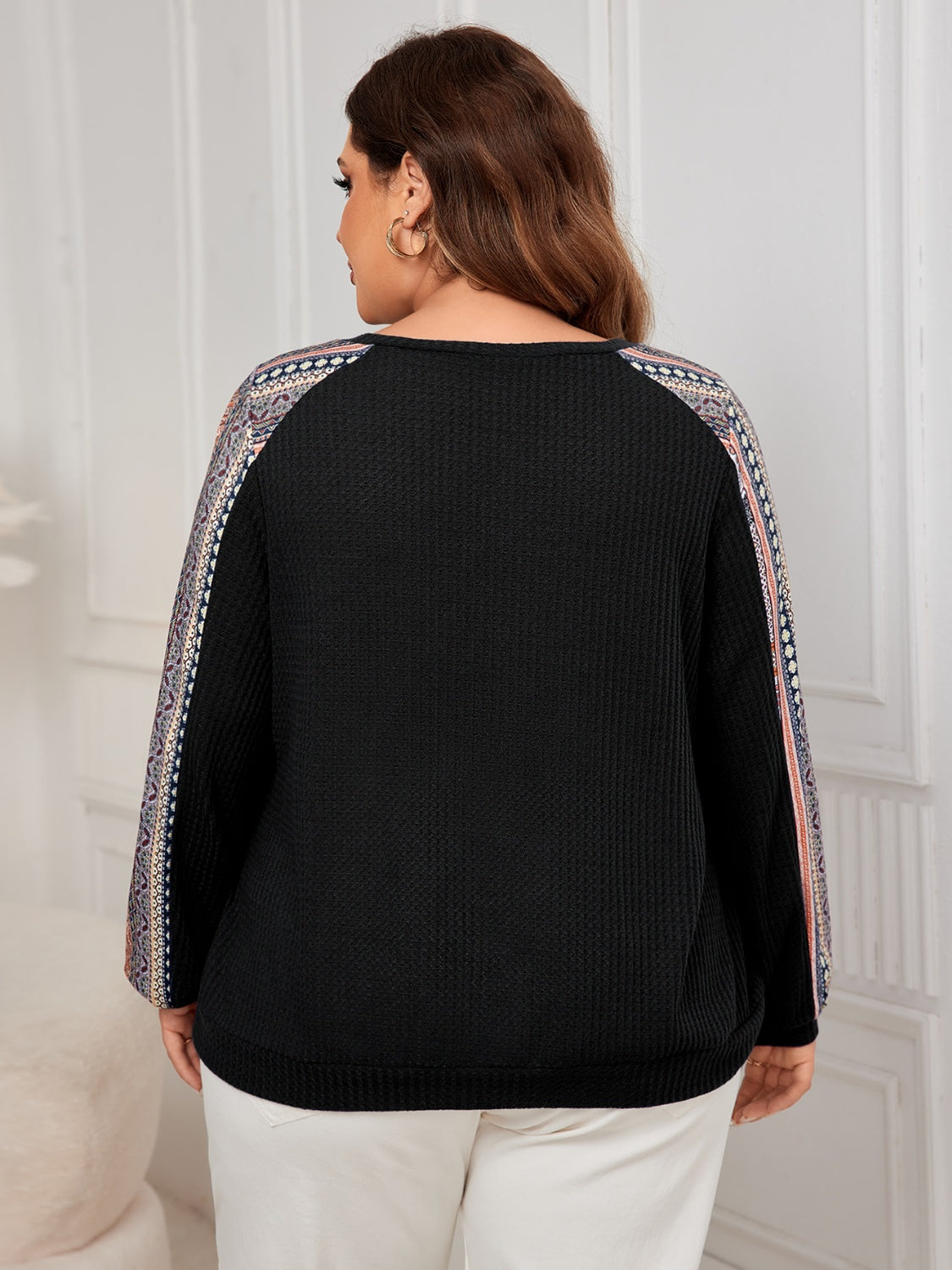 Plus Size Printed Long Sleeve Sweatshirt - UrbanEthereal