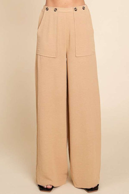 Culture Code Full Size High Waist Wide Leg Cargo Pants - UrbanEthereal