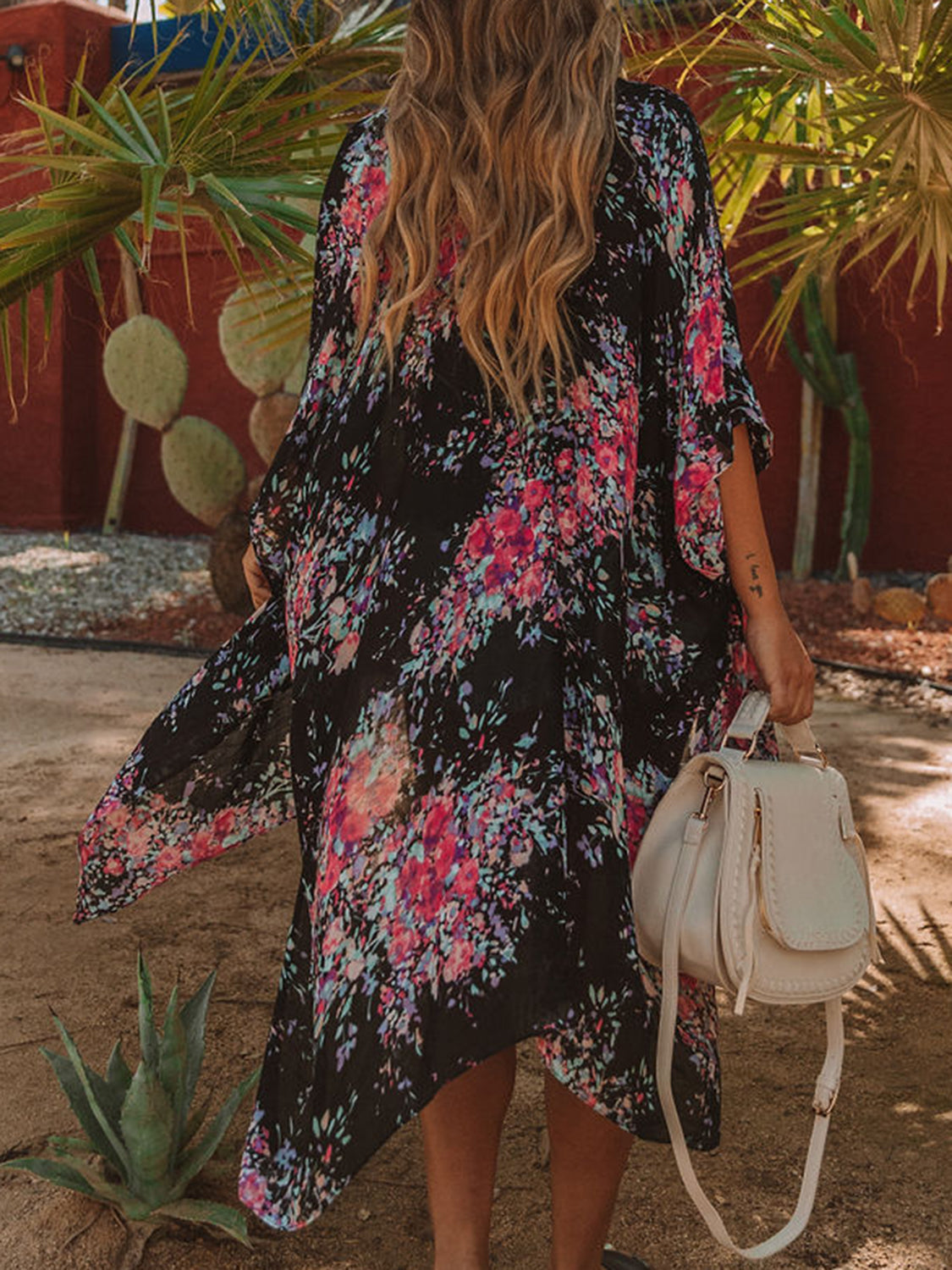 Printed Open Front Cover-Up - UrbanEthereal