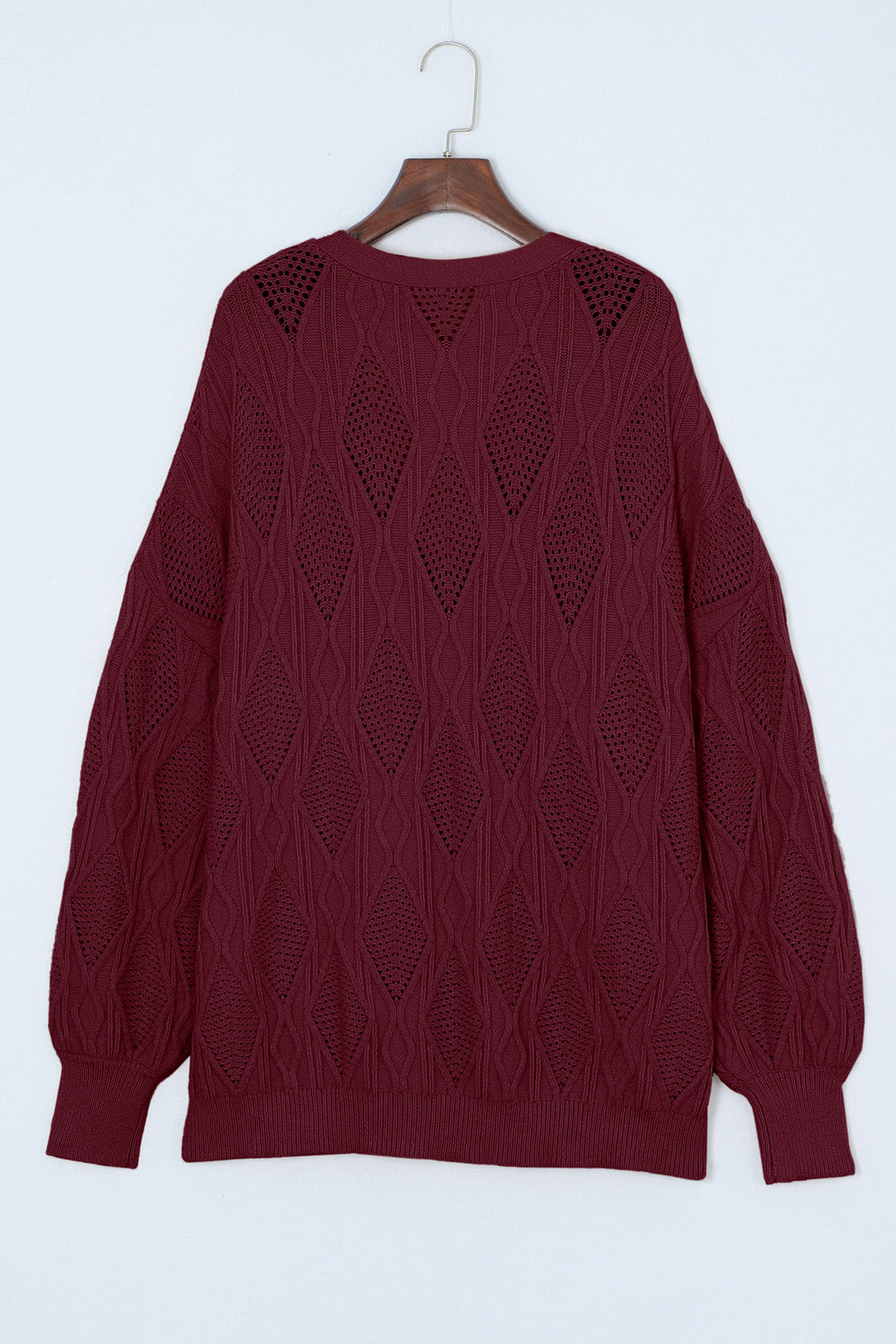 Plus Size Cable-Knit Button Up Sweater - UrbanEthereal