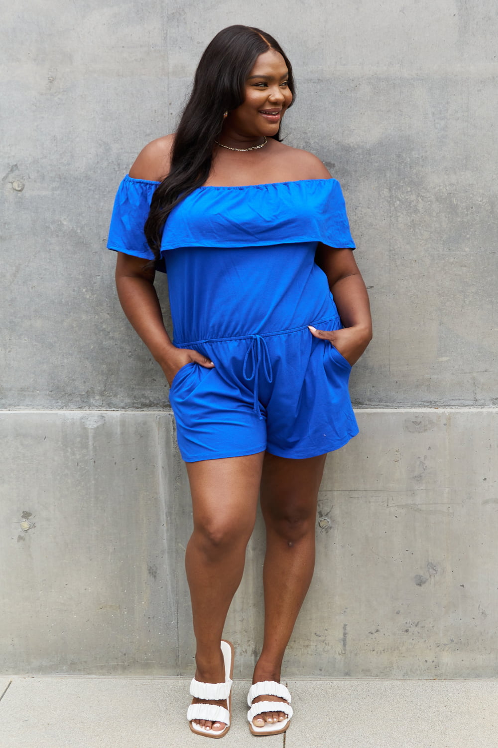 Culture Code Full Size Off The Shoulder Romper - UrbanEthereal