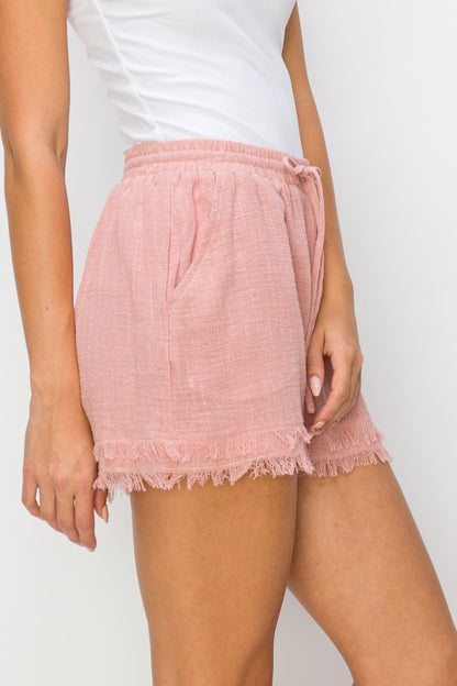HYFVE Drawstring Frayed Shorts - UrbanEthereal