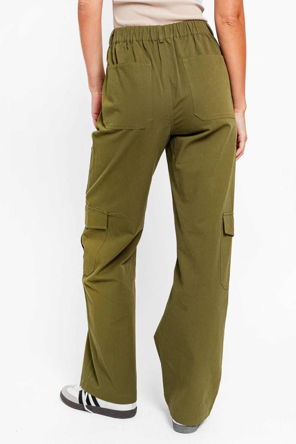 Le Lis High Waisted Wide Leg Cargo Pants with Pockets - UrbanEthereal