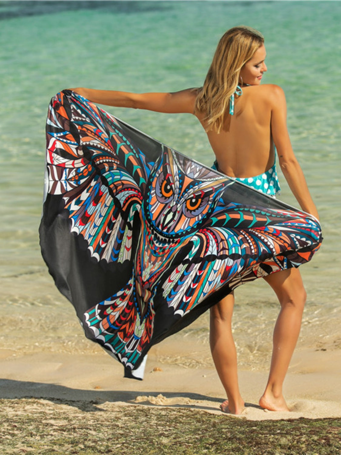 Printed Spaghetti Strap Cover Up - UrbanEthereal
