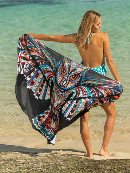 Printed Spaghetti Strap Cover Up - UrbanEthereal