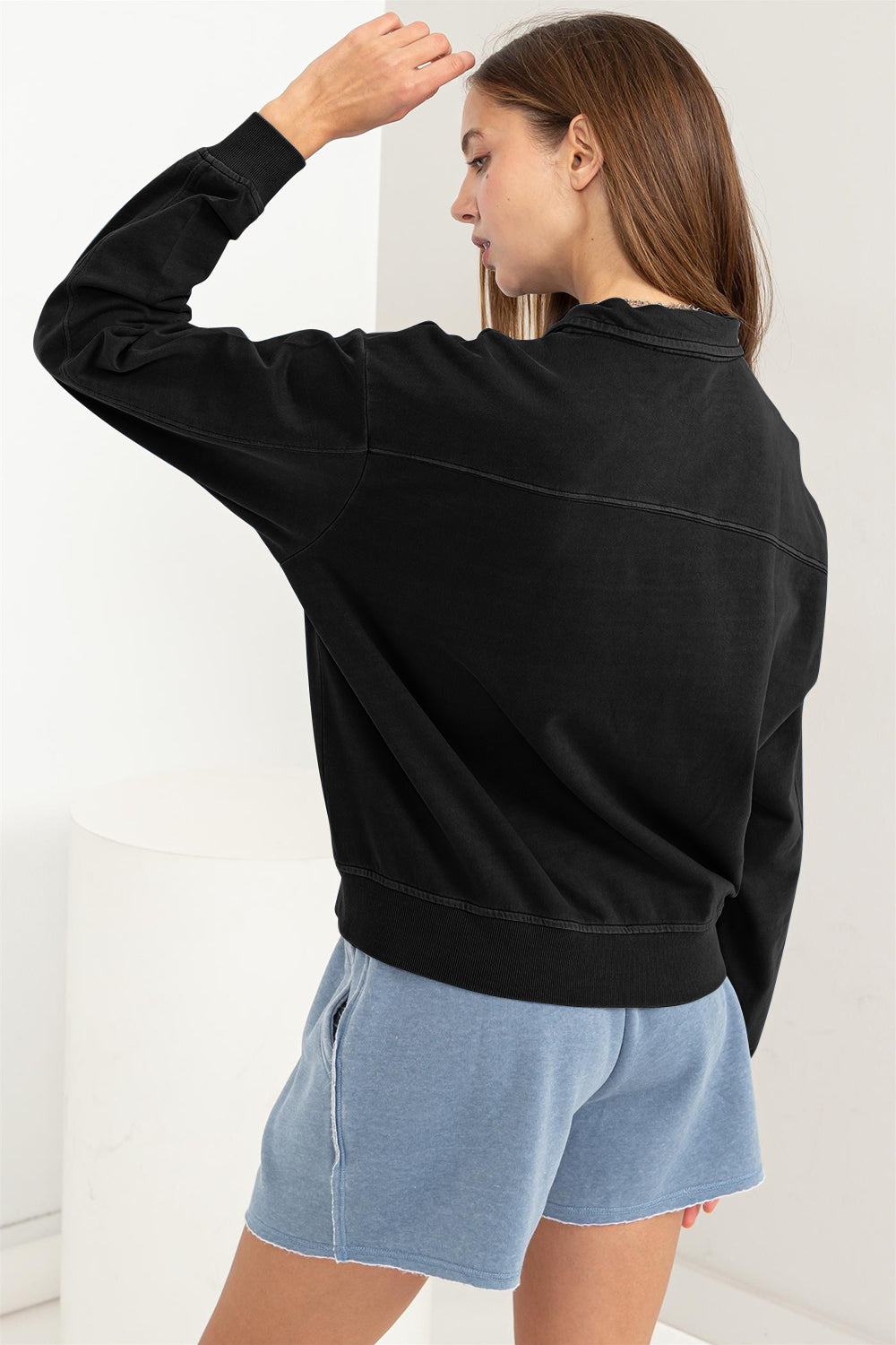 HYFVE Half Zip Drop Shoulder Sweatshirt - UrbanEthereal