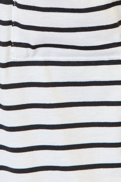 Double Take Striped Open Front Longline Cardigan - UrbanEthereal