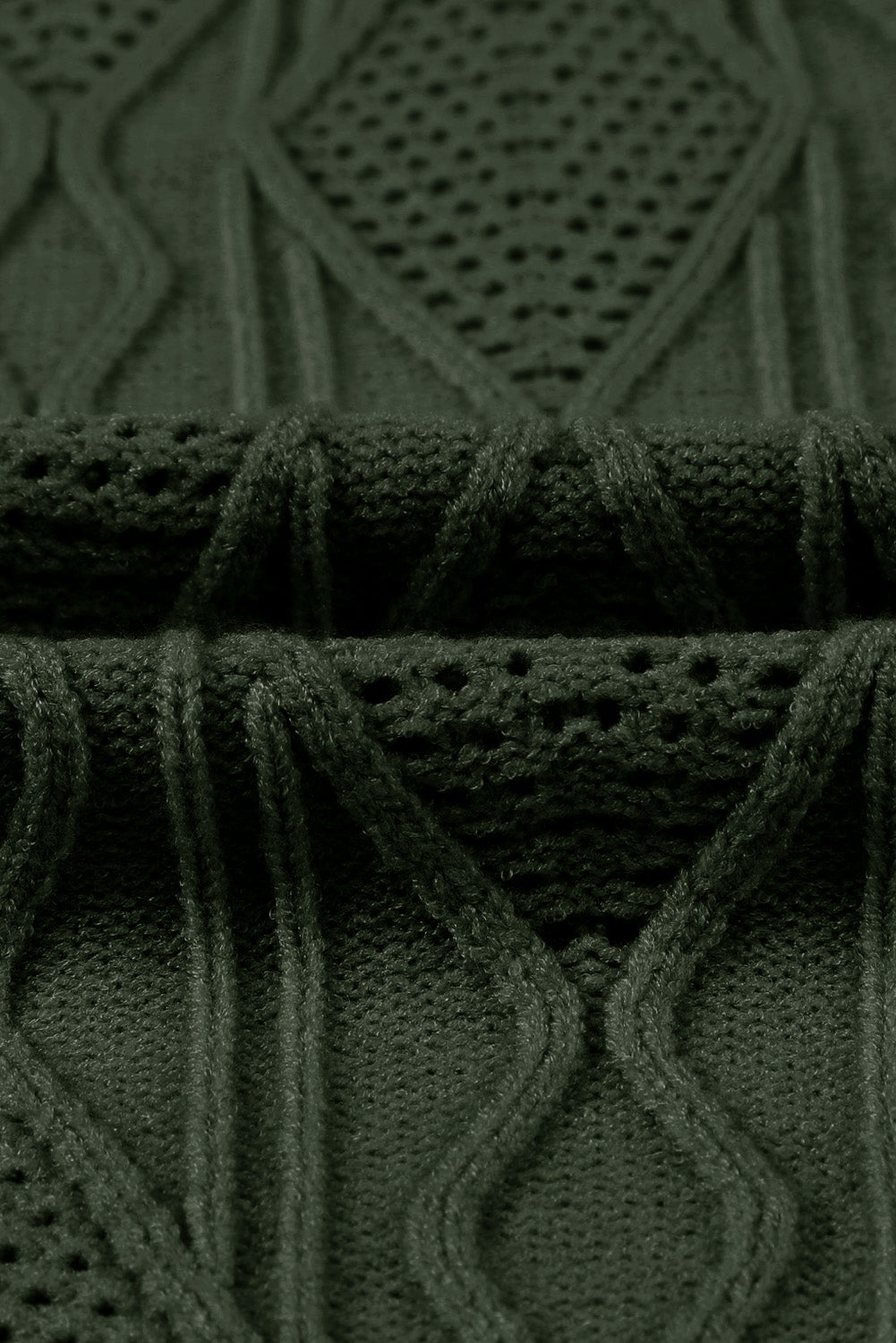 Plus Size Cable-Knit Button Up Sweater - UrbanEthereal