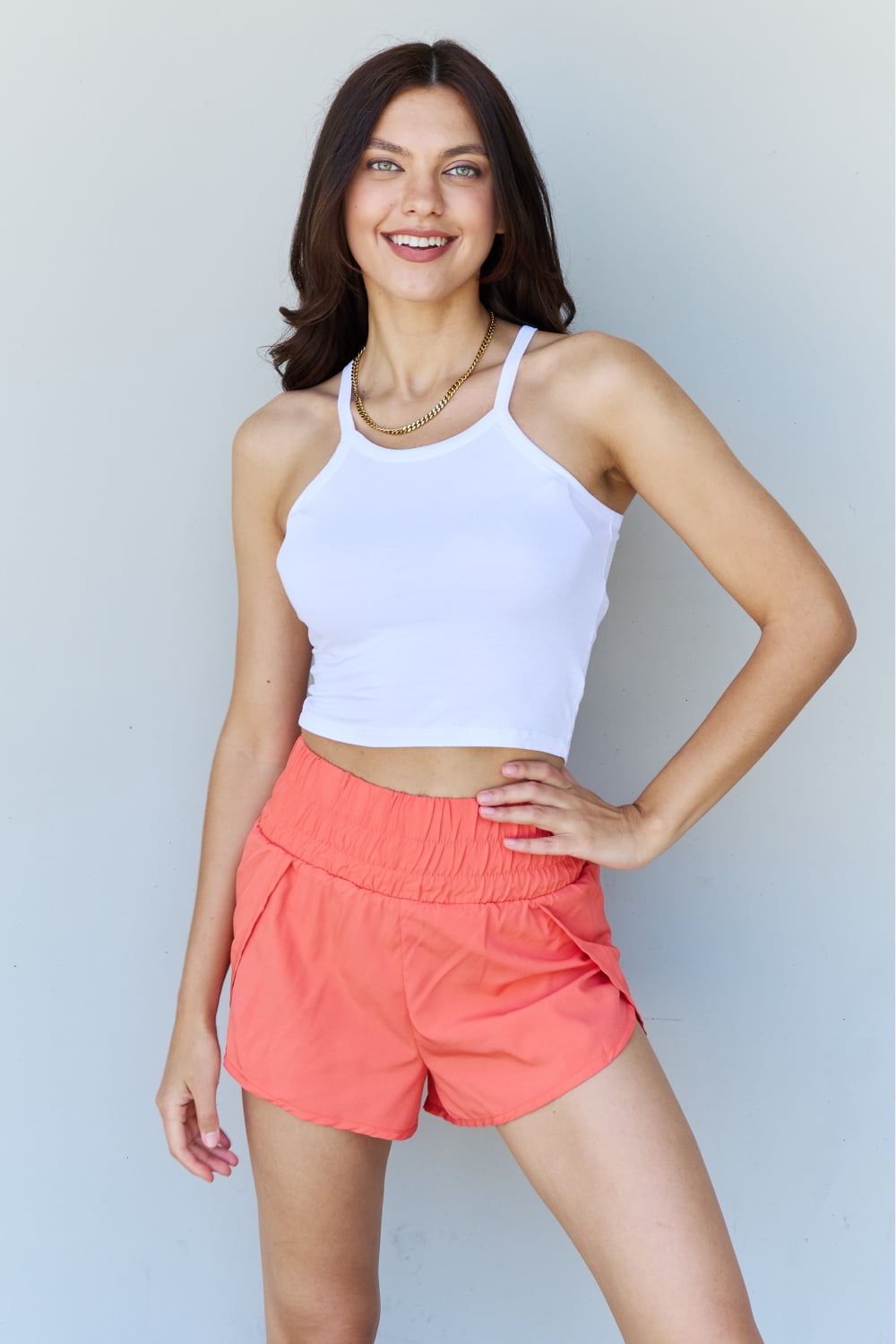 Ninexis Everyday Staple Soft Modal Short Strap Ribbed Tank Top in Off White - UrbanEthereal