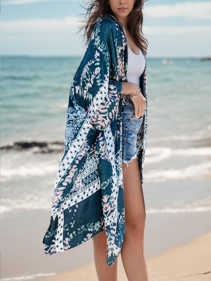 Printed Open Front Cover-Up - UrbanEthereal