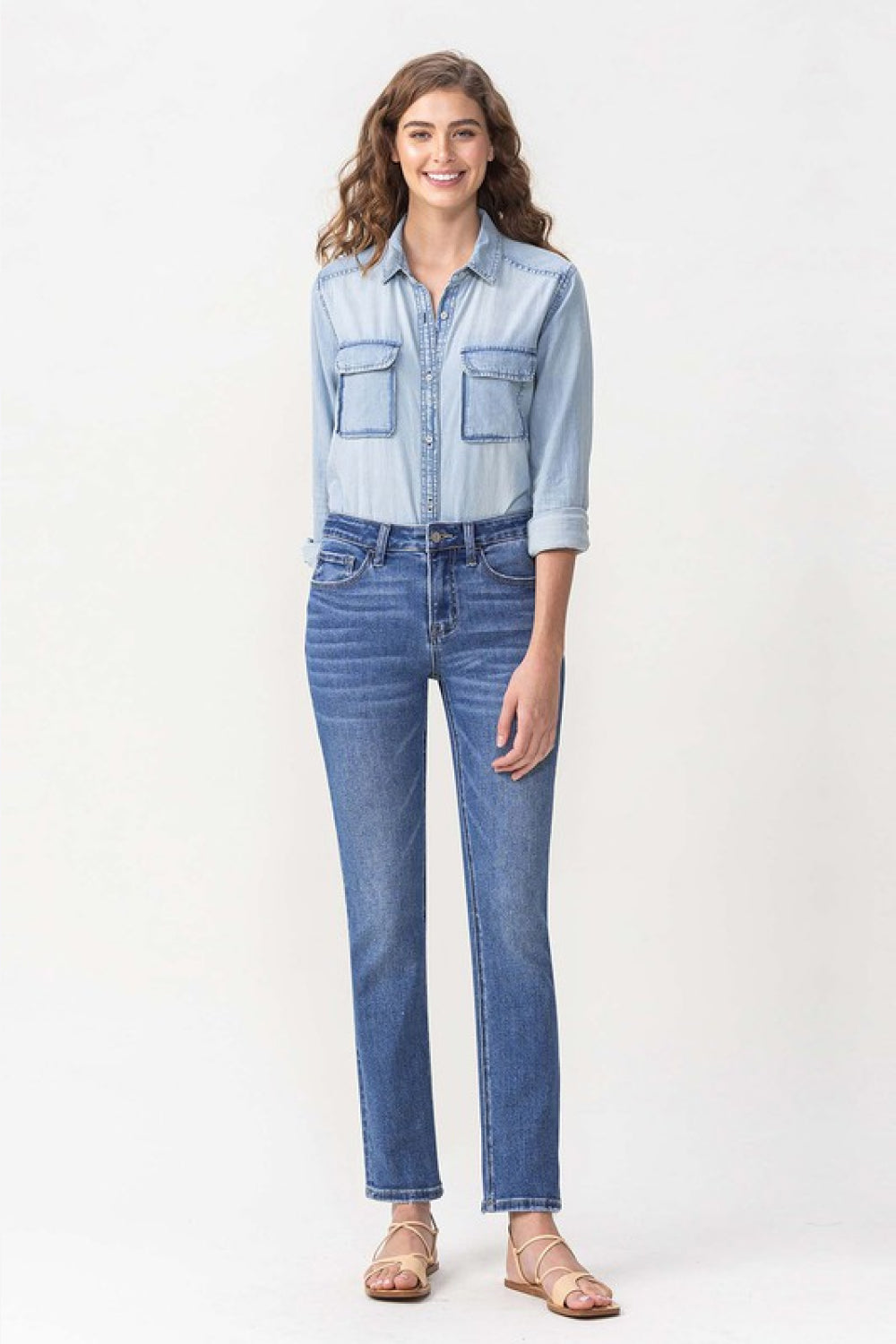 Lovervet Full Size Maggie Midrise Slim Ankle Straight Jeans - UrbanEthereal