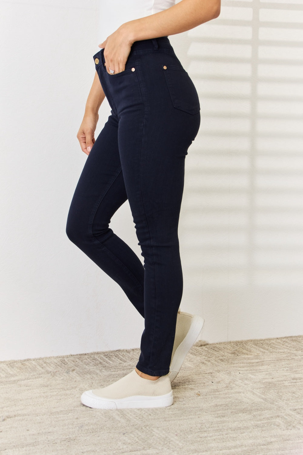 Judy Blue Full Size Garment Dyed Tummy Control Skinny Jeans - UrbanEthereal