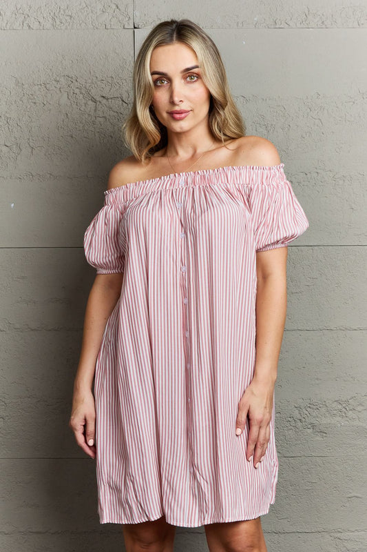 Ninexis Show Compassion Off The Shoulder Mini Dress - UrbanEthereal