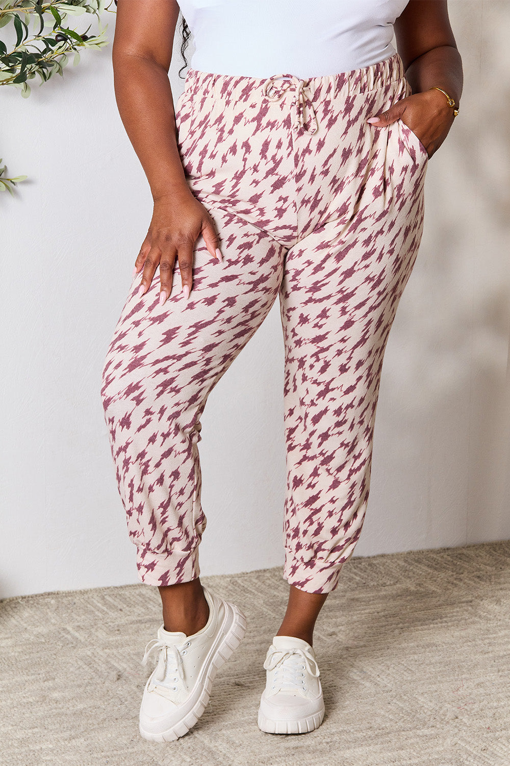 Heimish Full Size Printed Drawstring Pants - UrbanEthereal