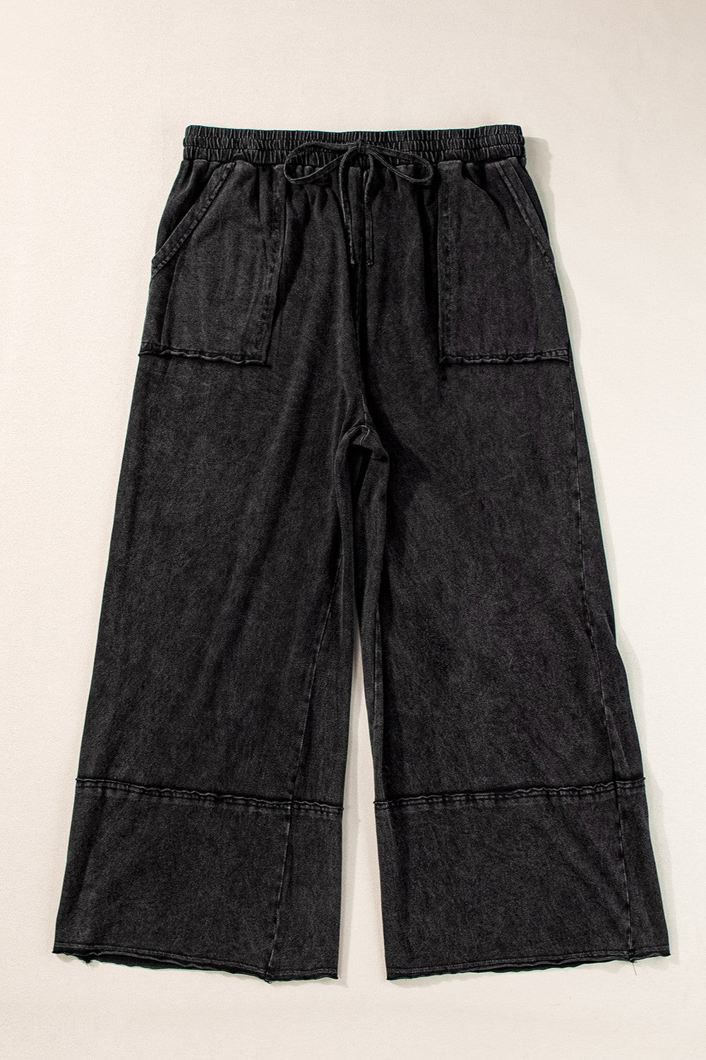Plus Size Drawstring Wide Leg Pants - UrbanEthereal
