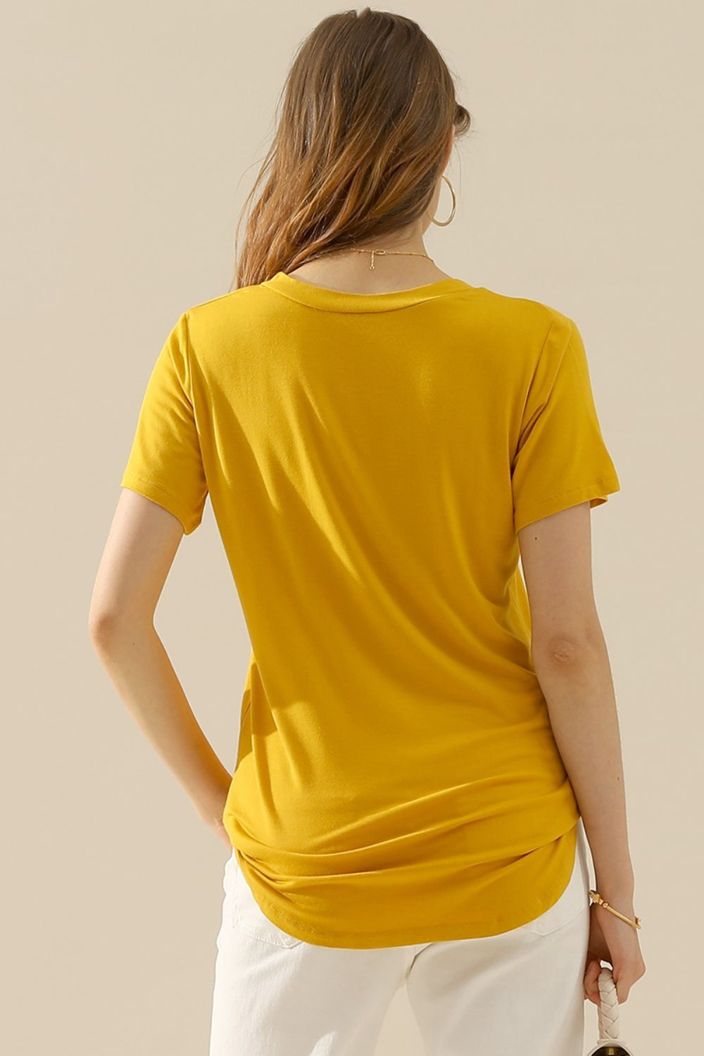 Ninexis Full Size V-Neck Short Sleeve T-Shirt - UrbanEthereal