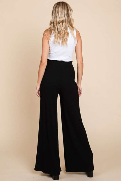 Culture Code Full Size High Waist Wide Leg Pants - UrbanEthereal