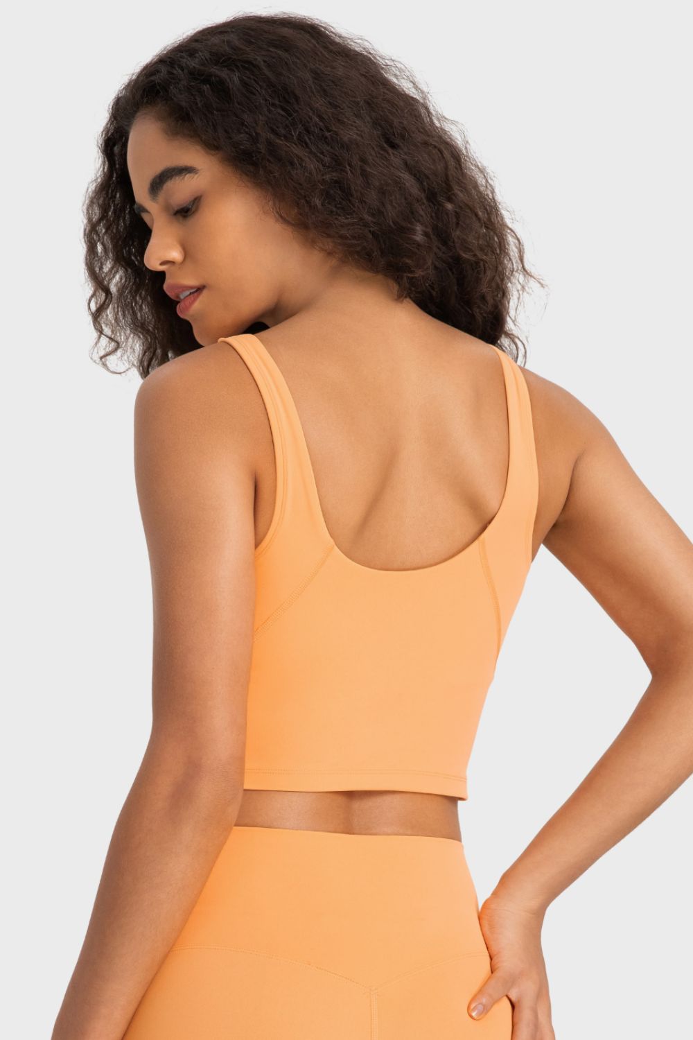 Deep V-Neck Crop Sports Bra - UrbanEthereal
