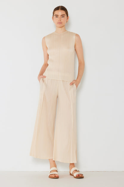 Marina West Swim Pleated Wide-Leg Pants with Side Pleat Detail - UrbanEthereal