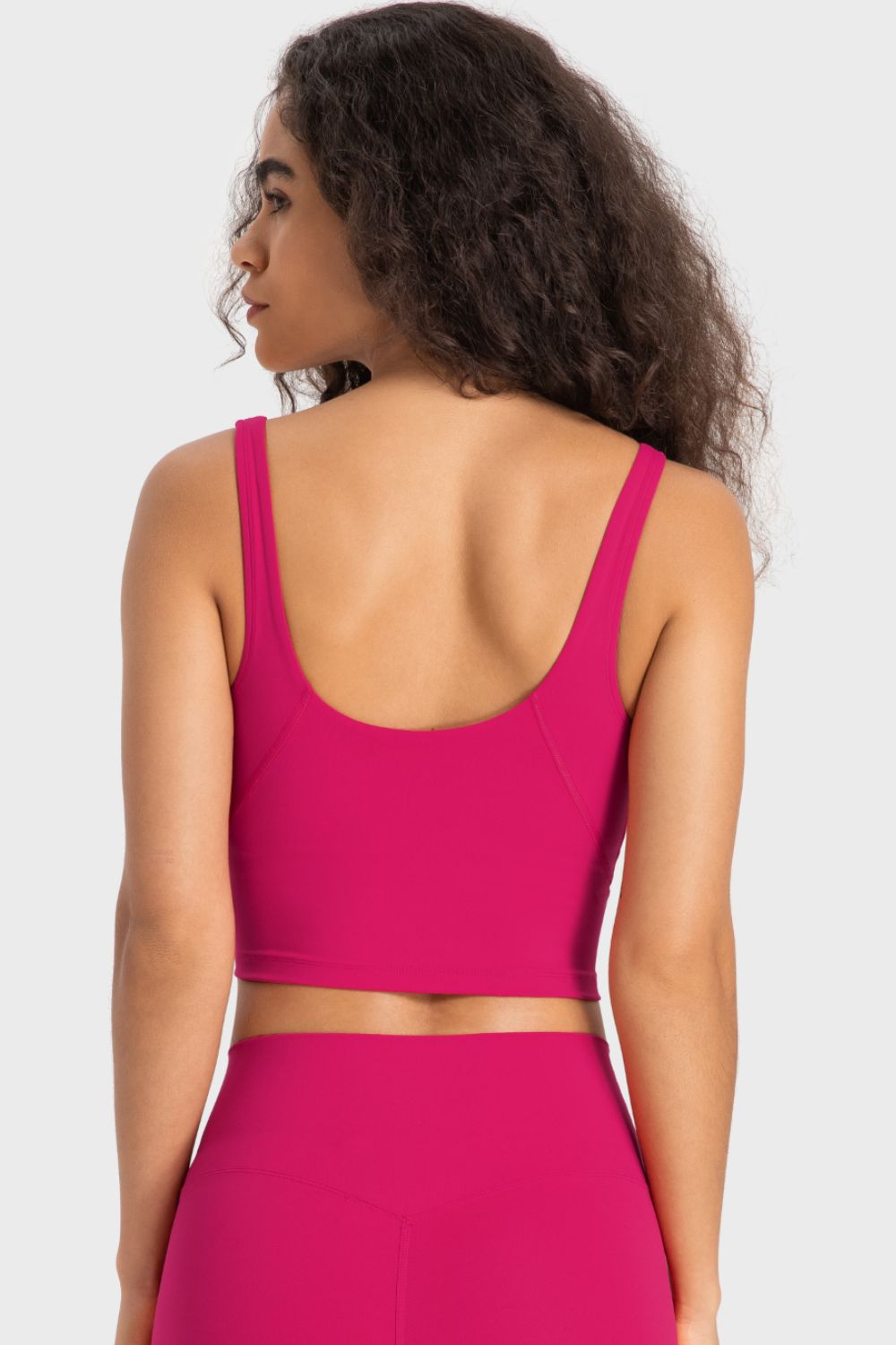 Deep V-Neck Crop Sports Bra - UrbanEthereal