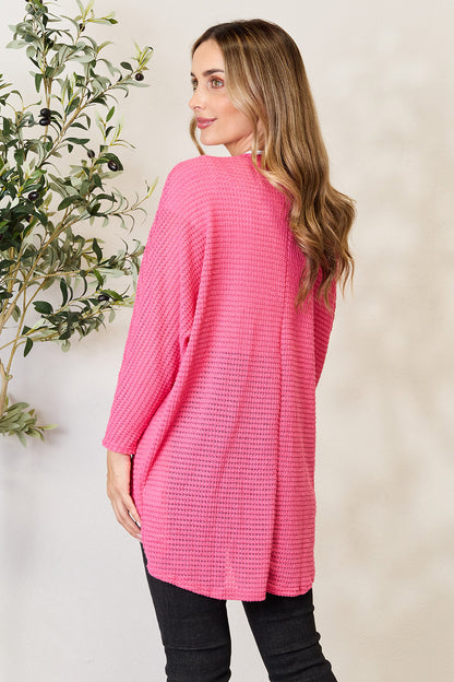 Heimish Full Size Open Front Long Sleeve Cardigan - UrbanEthereal