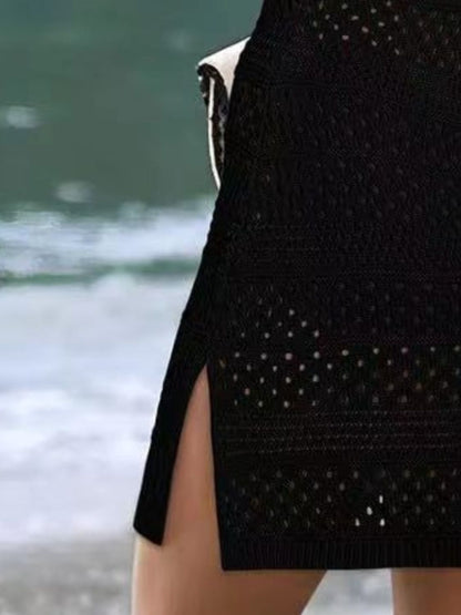 Openwork Scoop Neck Cover Up - UrbanEthereal