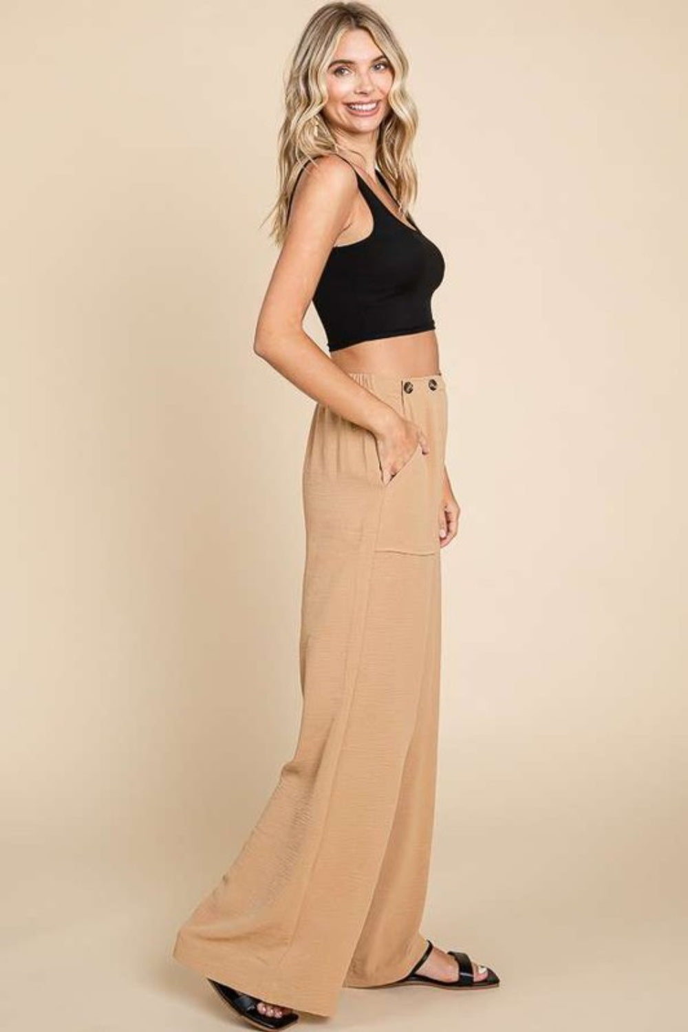 Culture Code Full Size High Waist Wide Leg Cargo Pants - UrbanEthereal