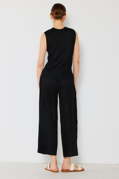 Marina West Swim Pleated Wide-Leg Pants with Side Pleat Detail - UrbanEthereal