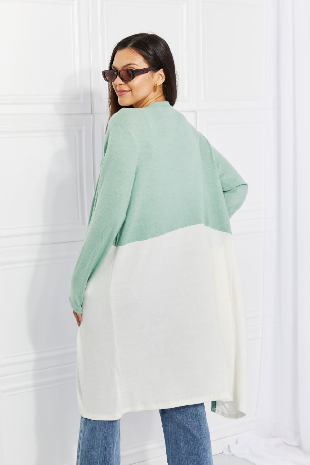 Culture Code Until You Came Color Block Duster Cardigan - UrbanEthereal