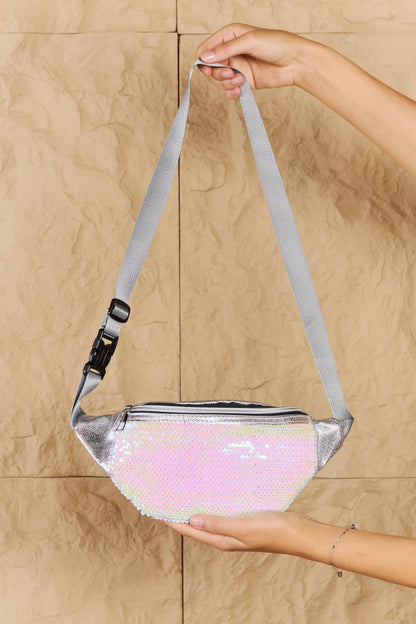 Fame Festival Baby Sequin Front Single Zipper Fanny Pack - UrbanEthereal