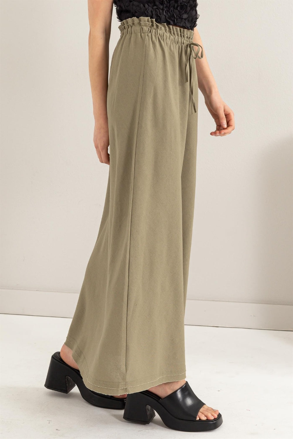 HYFVE Drawstring Washed Linen Maxi Skirt - UrbanEthereal