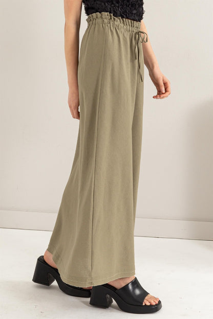 HYFVE Drawstring Washed Linen Maxi Skirt - UrbanEthereal