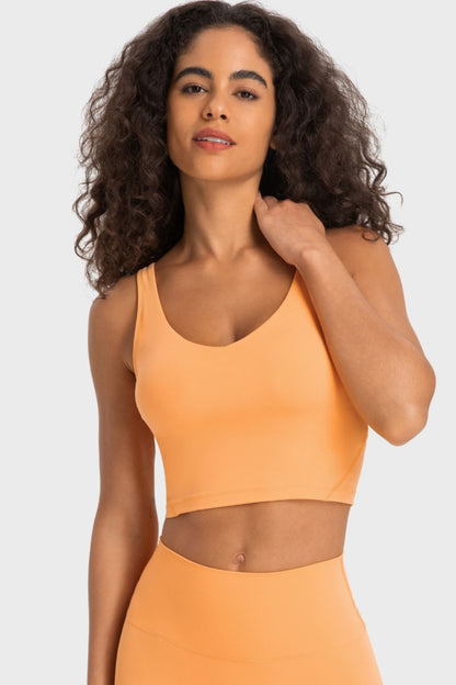 Deep V-Neck Crop Sports Bra - UrbanEthereal