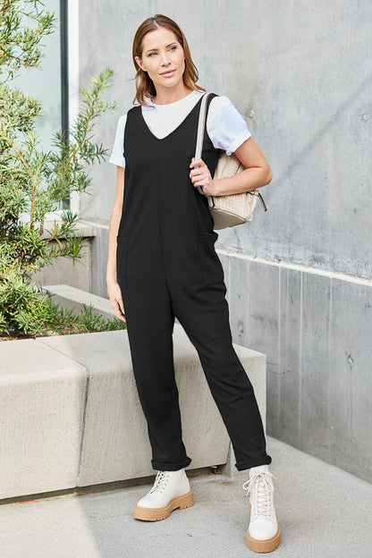 Double Take Full Size Sleeveless Straight Jumpsuit - UrbanEthereal