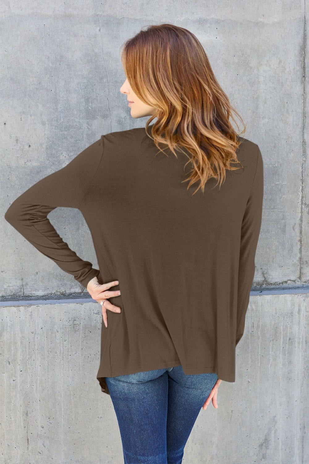 Basic Bae Full Size Open Front Long Sleeve Cardigan - UrbanEthereal